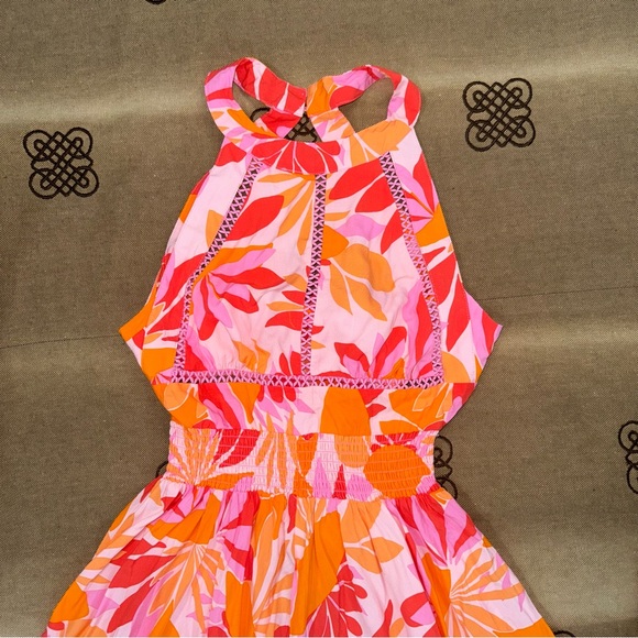 Abel the Label Anthropologie  NWT! Pink Orange Rumi Maxi Dress Size M - Picture 6 of 16